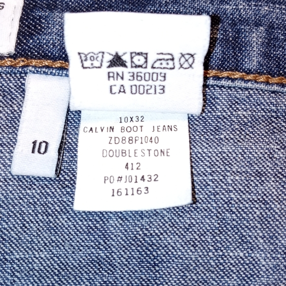Calvin Klein Boot Cut Iconic Jeans Color Doublestone sz10 Hi Waist E.U.C. - Picture 4 of 11